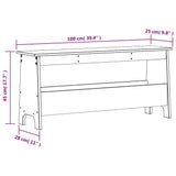 Hall Bench 100x28x45 cm Solid Wood Pine 837382