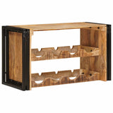 Wine Rack Brown 80 x 45 x 33 cm Solid Rough Mango Wood 4104757