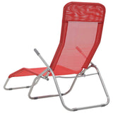 Folding Sun Loungers 2 pcs Textilene Red 44339