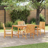 Garden Dining Set 5 pcs Brown Solid acacia wood 3154106