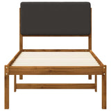 Bed Frame with Upholstered Headboard Natural and Dark Grey 904373