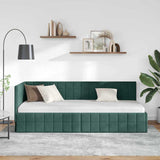 Corner Bed Frame Dark Green 80 cm x 200 cm Velvet 42016370