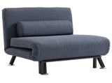Linen Chair Bed, 3-in-1 Convertible Sleeper Chair with Adjustable Backrest, Pillow, for Living Room, T3398P344493