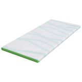 Mattress Topper White and Green 90 x 190 x 6 cm Jaquard Fabric 4106167