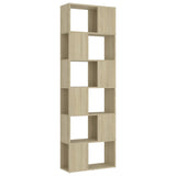 Book Cabinet Room Divider Sonoma Oak 60x24x186 cm Engineered Wood 809101