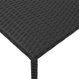 Garden Coffee Table Rectangular Black 80x40x37 cm Poly Rattan 4104055