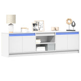 TV Cabinet with LED White 180x34x50 cm Engineered Wood 3307912