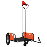 Bike Trailer Orange and Black Oxford Fabric and Iron 94194