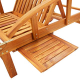 Sun Lounger Brown Solid Acacia Wood Standard Sun Lounger Size 3077329