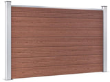 Fence Panel Set WPC 872x146 cm Brown 3070454
