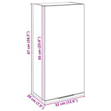 Wall-mounted Bathroom Cabinet Artisan Oak 32x20x67 cm 856938
