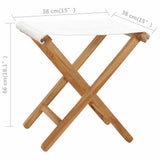 Folding Chair Set of 2 Cream White 310669
