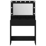 Dressing Table Black Oak 75.5 x 41 x 135 cm Engineered Wood 865110