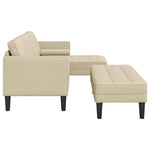 Sofa Set 2 pcs Cream 173 x 131 x 67 cm Fabric 3329258