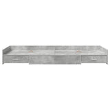 Bed Frame with Drawer Concrete Grey 75 x 190 cm Engineered Wood 3335256
