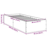 Bed Frame without Mattress Brown Oak 90x190 cm 3281069