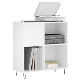 Record Cabinet White 84.5x38x89 cm Engineered Wood 831772