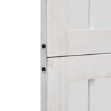 Room Divider 6 Panels White Solid Wood Paulownia 358796