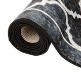 Rug Washable Black and White 160x230 cm 136606