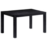 ZNTS Dining Table Black 140x80x76 cm Solid Mango Wood 247990