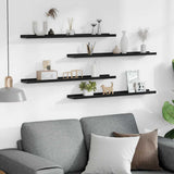 Wall Shelves 4 pcs Black 80x9x3 cm 326669