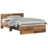 Bed Frame Old Wood 193 x 125 x 70 cm Engineered Wood 3376060