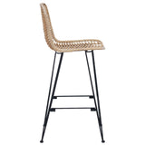 Bar Chair 2 pcs 44 x 52 x 111 cm Rattan and Iron 42011547