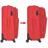 3 Piece Soft Case Trolley Set Red 91316