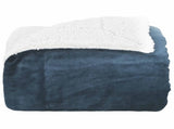 Throw Blanket Navy Blue 240 x 270 cm Fleece 42016992