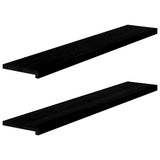 Window Sills 2 pcs Brown Black 140x25x2 cm Solid Wood Oak 4009187