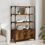 Bookcase 3-Tier Smoked Oak 70x30x109.5 cm Engineered Wood 838995