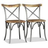 Dining Chairs 2 pcs Solid Mango Wood 244592