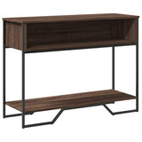 ZNTS Console Table Brown Oak 100x35x74.5 cm Engineered Wood 848533
