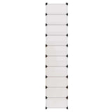 244919 Interlocking Shoe Organiser with 10 Compartments White