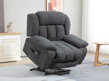 Overstuffed Riser and Recliner Chairs for the Elderly with 8 Vibration Massage, Fabric Upholstered T3398P378882