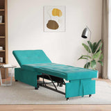 Sofa Bed Turquoise 194 x 67 x 82 cm Velvet 42008603