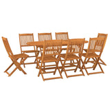 Dining Set Brown Solid Acacia wood 180x90x75 cm Foldable 3086973