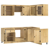 Cabinet with Shelf SKI 8 pcs Honey Brown Solid Pine Wood 3392649