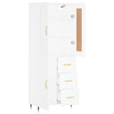 Highboard White 69.5x34x180 cm Engineered Wood 3199793