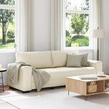 Sofa Beige 221 x 77 x 82 cm Linen 4105185