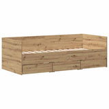 Daybed with Headboard Artisan Oak 90 x 200 cm Engineered Wood 3333994