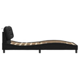 Bed Frame without Mattress "Hvar" Black 90x190 cm Faux Leather 3208048