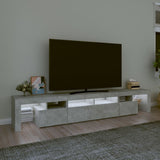 TV Cabinet with LED Lights Concrete Grey 230x36.5x40 cm 3152789