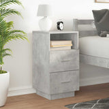 ZNTS Bedside Cabinet with 2 Drawers Concrete Grey 36x36x68 cm 858584