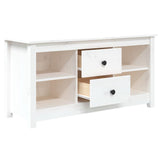 TV Cabinet White 103x36.5x52 cm Solid Wood Pine 814570