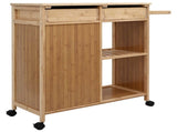 Kitchen Trolley with Wheels Natural 90.5 x 36 x 86.5 cm Bamboo 42028293
