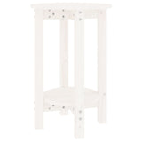 ZNTS Coffee Table White Ø 40x60 cm Solid Wood Pine 822358