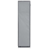 Wardrobe with Compartments and Rods Grey 150x45x175 cm Fabric 282456