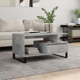 ZNTS Coffee Table Concrete Grey 90x49x45 cm Engineered Wood 831032