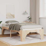 Bed Frame Brown 90 x 190 cm Solid Pine Wood 873010